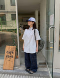 Chateau cargo wide denim pants