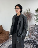 Pra leather over blazer