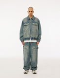 Small Logo Vintage Washing Denim Jacket