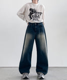 Opal Side Washing Wide Denim