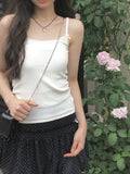 Cons Ribbon Lace Square Neck Strap Sleeveless