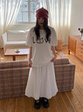 Kayan Banding Dot Balloon Long Skirt