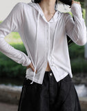 Elv See-through Hood Cardigan