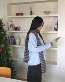 Suding Stripe Knit Muffler