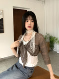 Dreamer Summer See-Through Punching Embroidered Scarf