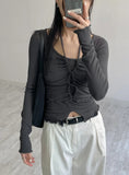 Ravy Shirring Halter Neck T-Shirt