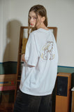 BUNNY CAT Embroidery Short Sleeve Tee