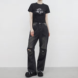 Leanne Cropped Printed T-Shirt