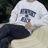 Newport Lettering Overfit Sweatshirt