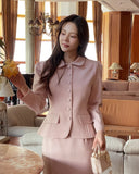 Benne Collar Peplum Short Jacket