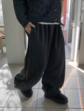 [unisex] Danes Stripe Banding Wide Pants