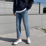 Deep regular denim pants