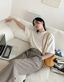 Two-Tuck Belted Wide Pants