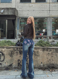 Oul vintage washing biker leather jacket