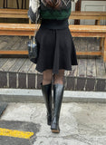 Roku flared knit mini skirt
