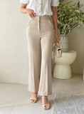 Faying Semi-Bootcut Linen Slacks