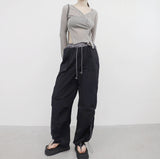 Miffne String Pintuck Line Pants