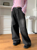 Holden Side Pintuck Washing Denim Long Wide Pants