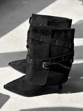 1176 Studded Stiletto Ankle Boots Heel (6cm)