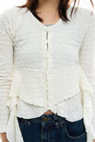 Velier crinkled blouse top