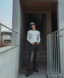 Cardis Laser Flare Denim Pants