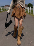 Hippie eyelet belt skirt