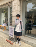 [unisex] Donv Sporty Color Matching Over Long Sleeve Tee