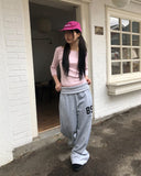 Beaut 89 Lettering Folding Two-Way Wide Banding Training Pants