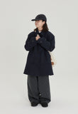 [BAONHAUS] Sennen Frill Collar Single Coat