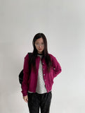 Goodbert Wool Color Round Knit Cardigan