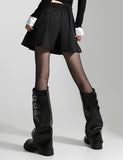 Mild Pleats Skirt Pants