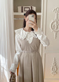 Mollen Frill Big Collar Cotton Blouse