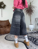 Kaid Unbalance Bermuda Denim Pants