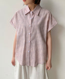 Ilan Summer Check Roll-up Short Sleeve Shirt