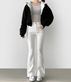[Peach fuzz] Winter Long Length Span Long Boot Cut Cotton Pants