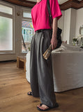Marina two-tuck banding balloon slacks