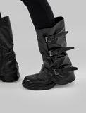 1147 Buckle Warmer Long Boots (5cm)