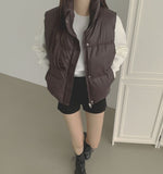 High-Neck Matte Padding Vest