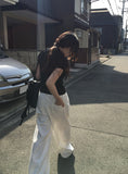 Riyoung Dot Short Sleeve Ribbon Puff T-shirt