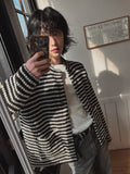 Izuna stripe crop cardigan