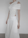 Lovell Drape One-Shoulder Off-Sleeveless