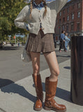 Melo Pleats Checkered Pantskirt