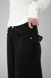 Slit-up Belt Cotton Pants