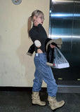 SIDE ZIPPER DEMIM