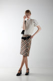 Checker Midi Skirt