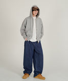 Twin Pintuck Wide Denim Pants