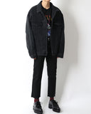 Oversize denim jacket Black