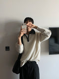 Something Color Scheme Half Zip Up Kara Knit