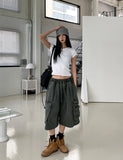 Needs ribbed button unbalanced shoulder t-shirt