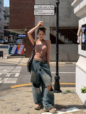 Even see-through dot halter sleeveless